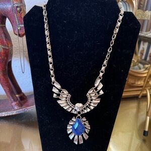 Rare necklace vintage bird blue stone amazing